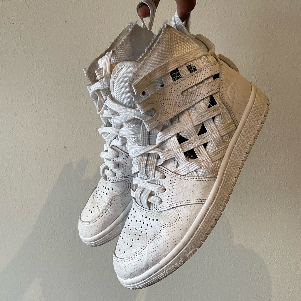 Air Jordan 1 High Cargo Metallic Silver White Mens 8